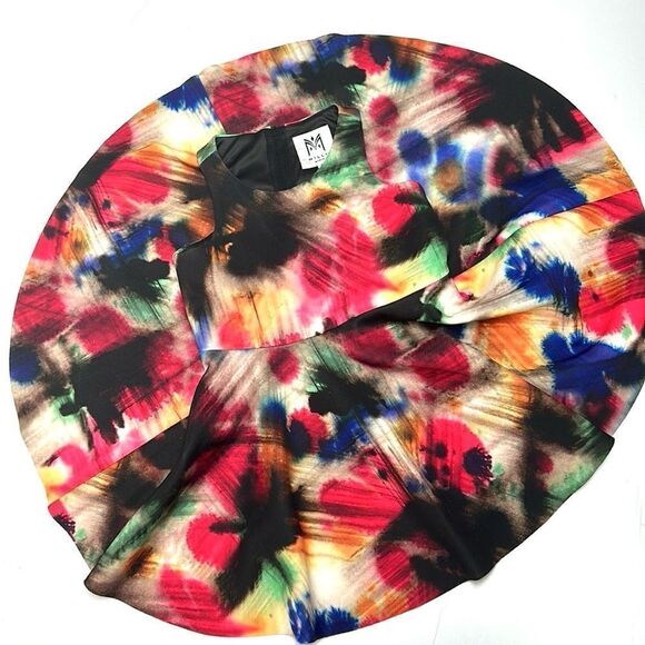 Milly Minis Graffiti-Print Fit & Flare Racerback Dress Black Multicolor size 3 - Picture 7 of 10